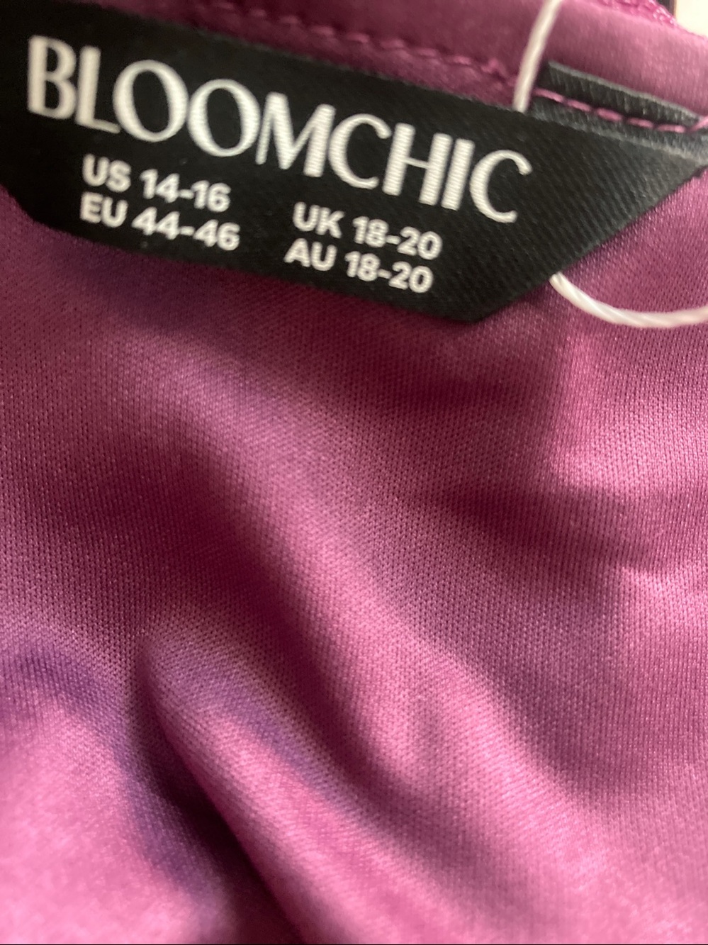 Bloomchic Formal Wine Color Midi Dress Fully Lined. - Picture 7 of 7